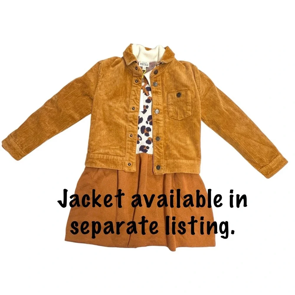 New Finding FoxTale Girls Wild Side Sweater Dress‎ Leopard Size 6